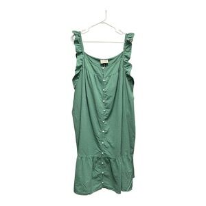 Universal Thread Green Button-Down Sleeveless Dress